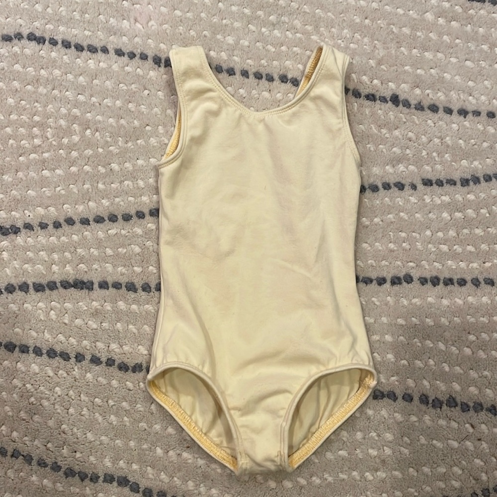 Motionwear leotard in light yellow, size S (4-6)